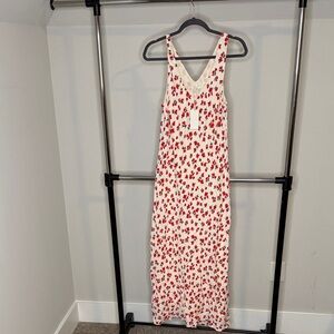 Z Supply Red Floral Maxi Dress